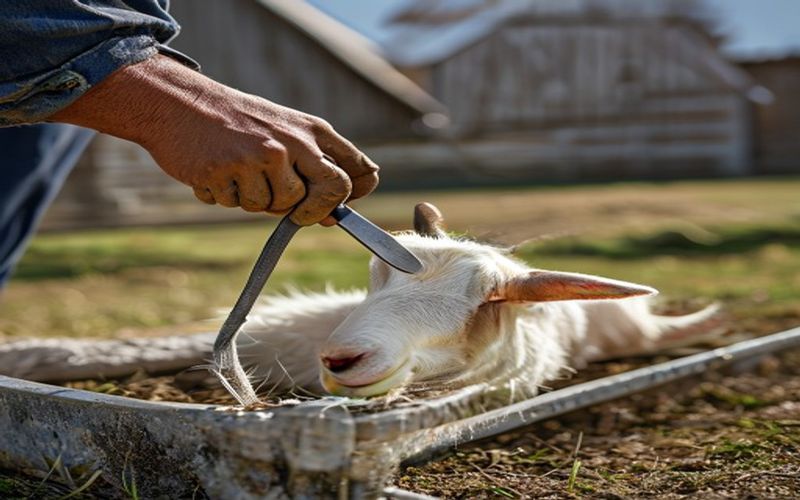 Parage des onglons : entretien des pieds des chèvres, moutons et vaches